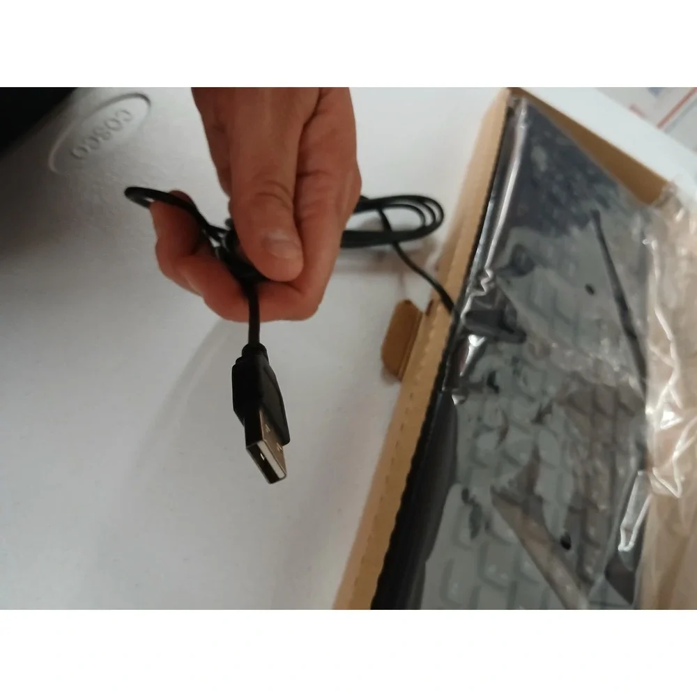 New-Dell Wired slip USB Black Keyboard‎ KG-1089 #1089
